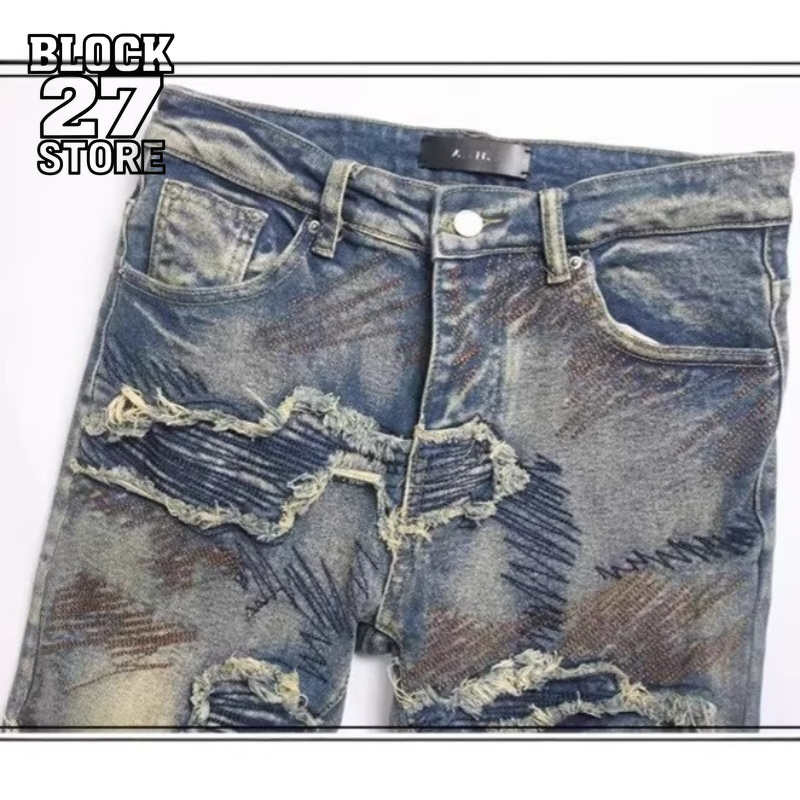 New Hip Hop Vintage Distressed - Retro Track Pant 评论和价格