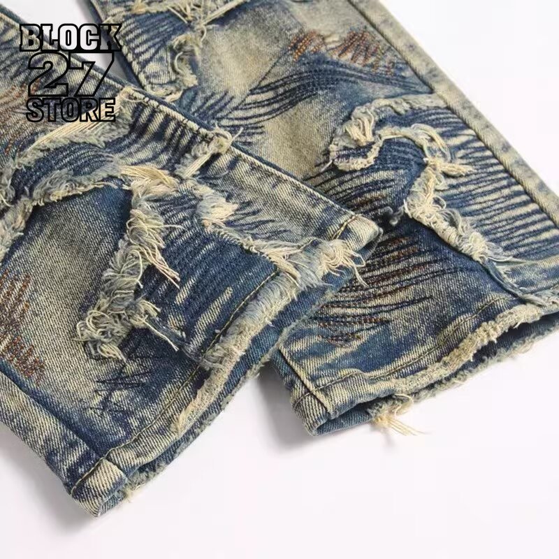 New Hip Hop Vintage Distressed - Retro Track Pant 评论和价格