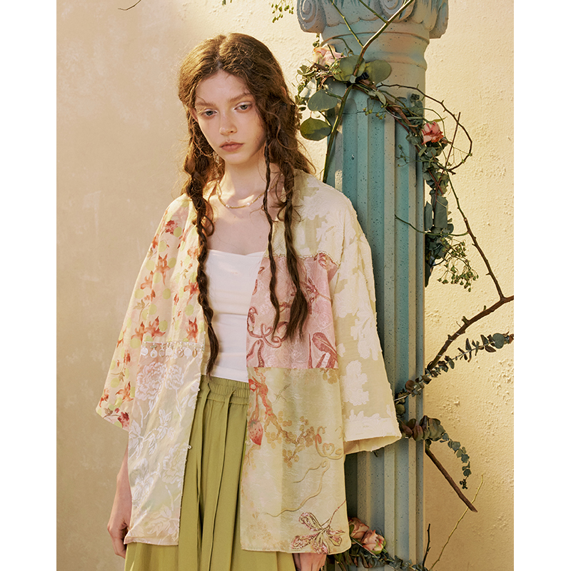ELFSACK Patchwork Kimono Blous - Crochet Top Boho 评论和价格