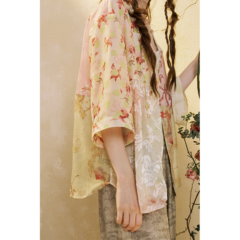 ELFSACK Patchwork Kimono Blous - Crochet Top Boho 评论和价格