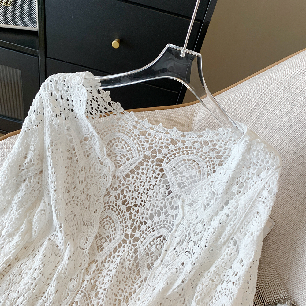 Sheer Crochet Cardigan Open Fr - Crochet Top Boho 评论和价格