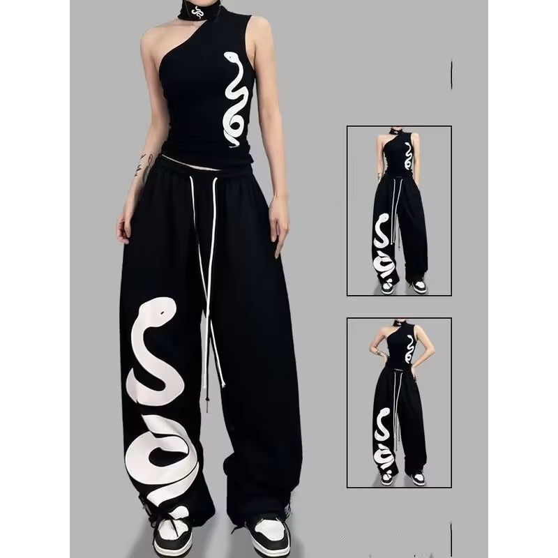 Retro Women Y2k Wide Leg Track - Retro Track Pant 评论和价格