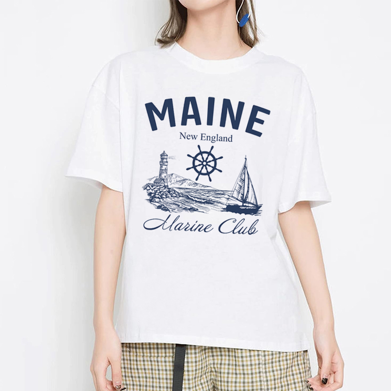 Maine Marine Club Vintage T-Sh - Vintage Yacht Fashion 评论和价格