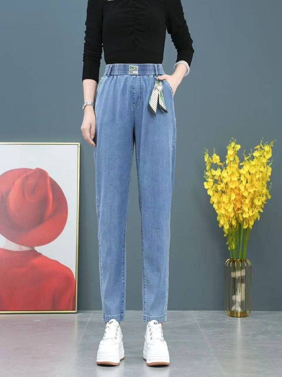 High Waist Straight Leg Ice Si - Mom Jean High Rise 评论和价格