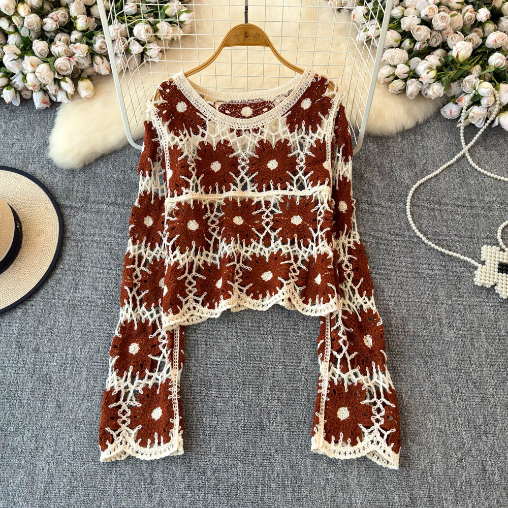 Floral Crochet Top for Women L - Crochet Top Boho 评论和价格