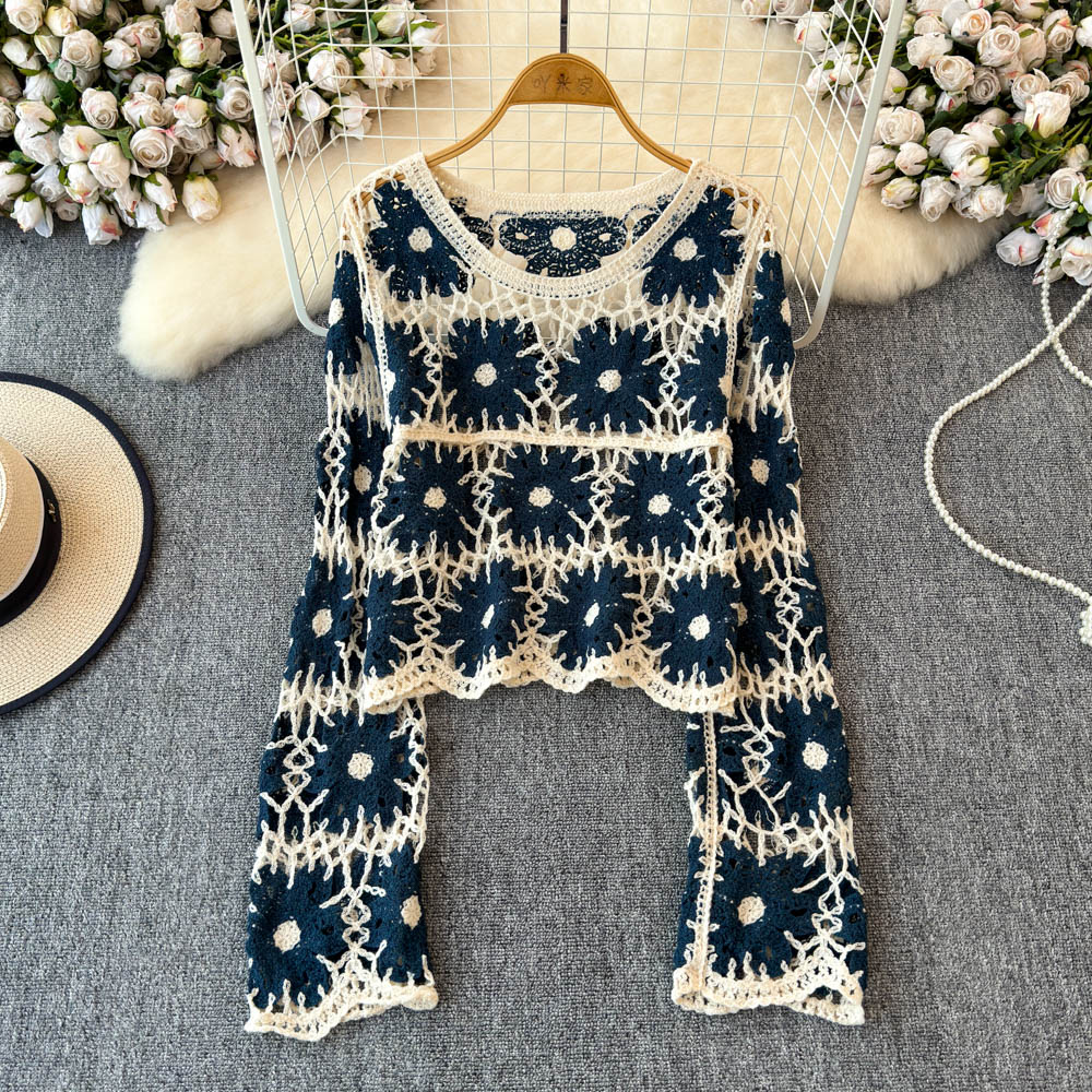 Floral Crochet Top for Women L - Crochet Top Boho 评论和价格