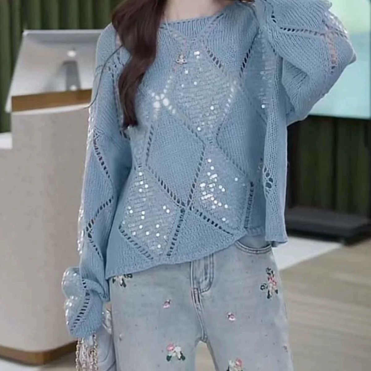 Women's Boho Chic Long Sleeve  - Crochet Top Boho 评论和价格