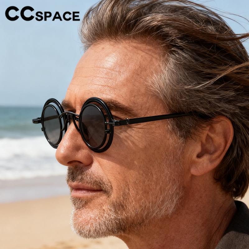 Metal Rotundity Punk Sunglasse - Vintage Fashion Vogue 评论和价格
