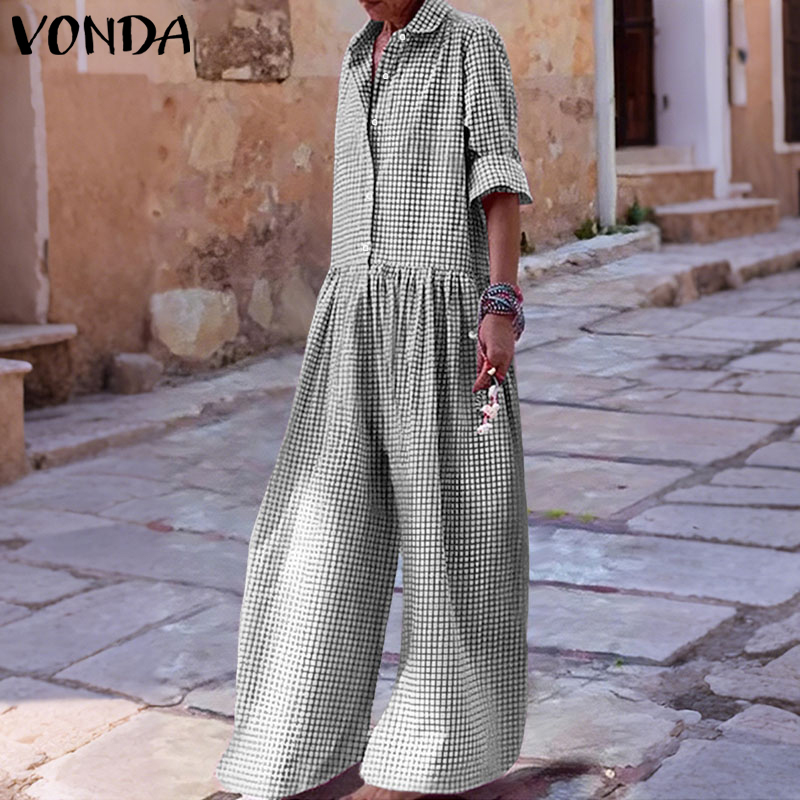 Plus Size 5XL VONDA Vintage Ju - Vintage Fashion Plus Size 评论和价格