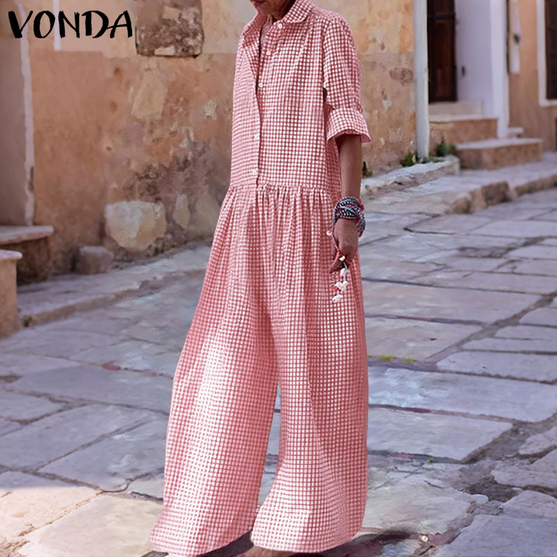 Plus Size 5XL VONDA Vintage Ju - Vintage Fashion Plus Size 评论和价格