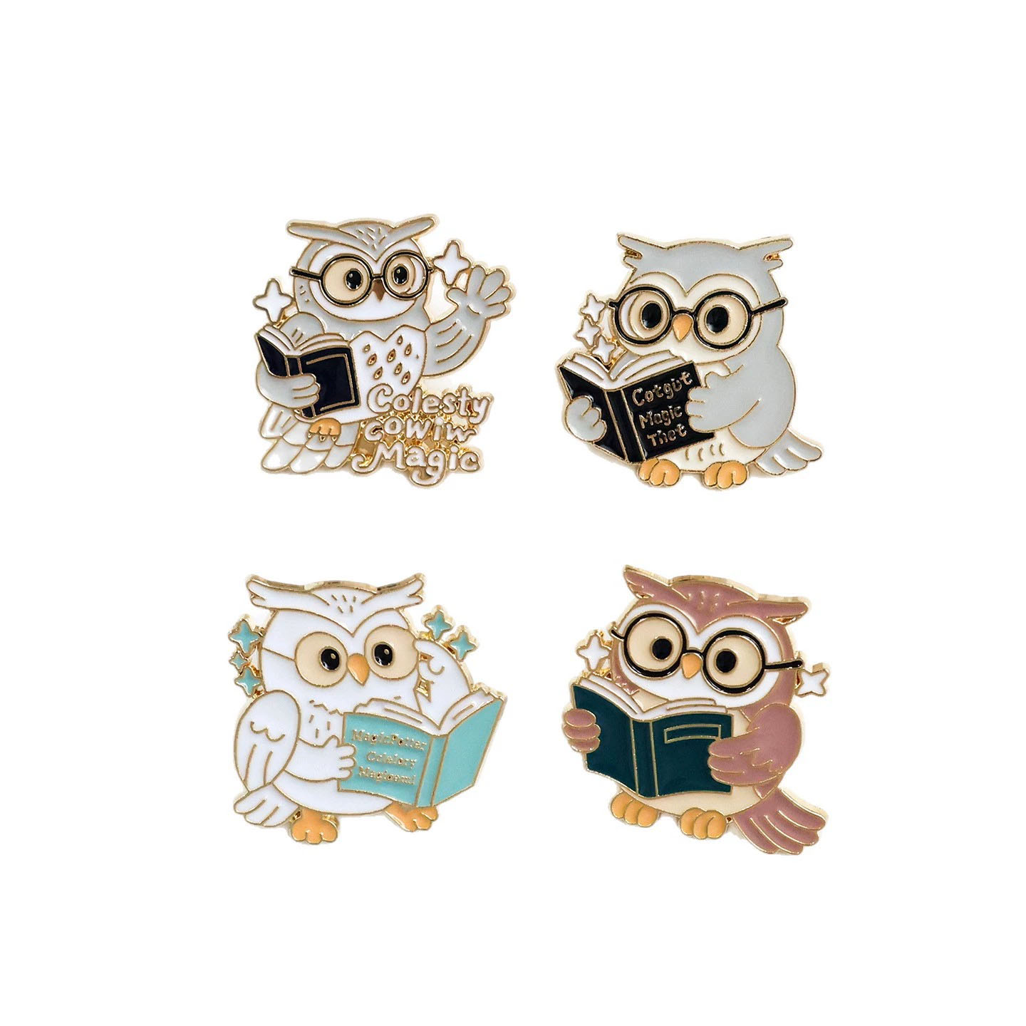Vintage Owl And Books Brooches - Vintage Fashion Coloring Book 评论和价格