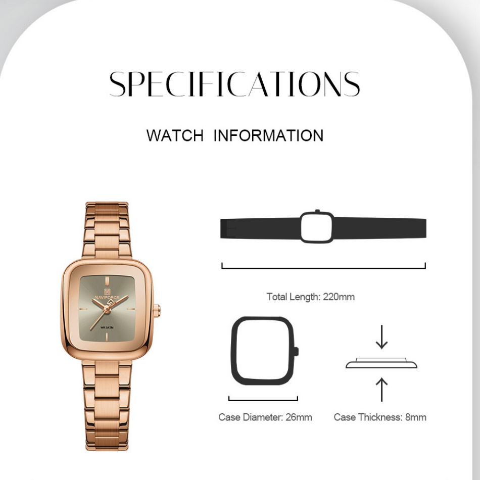 New NAVIFORCE Women's Vintage  - Vintage Fashion Watches 评论和价格