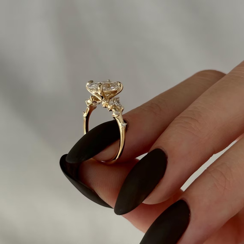 CxsJeremy IGI EF VS-VVS Oval C - Vintage Fashion Rings For Women 评论和价格