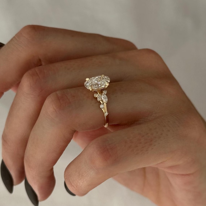 CxsJeremy IGI EF VS-VVS Oval C - Vintage Fashion Rings For Women 评论和价格