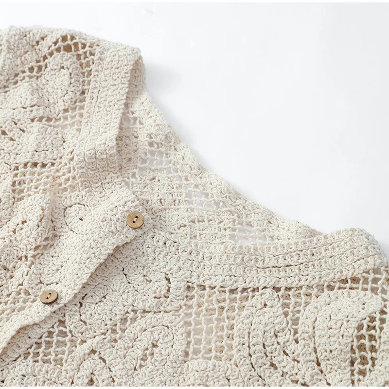 Women's Crochet Knit Shirts Bu - Crochet Top Boho 评论和价格