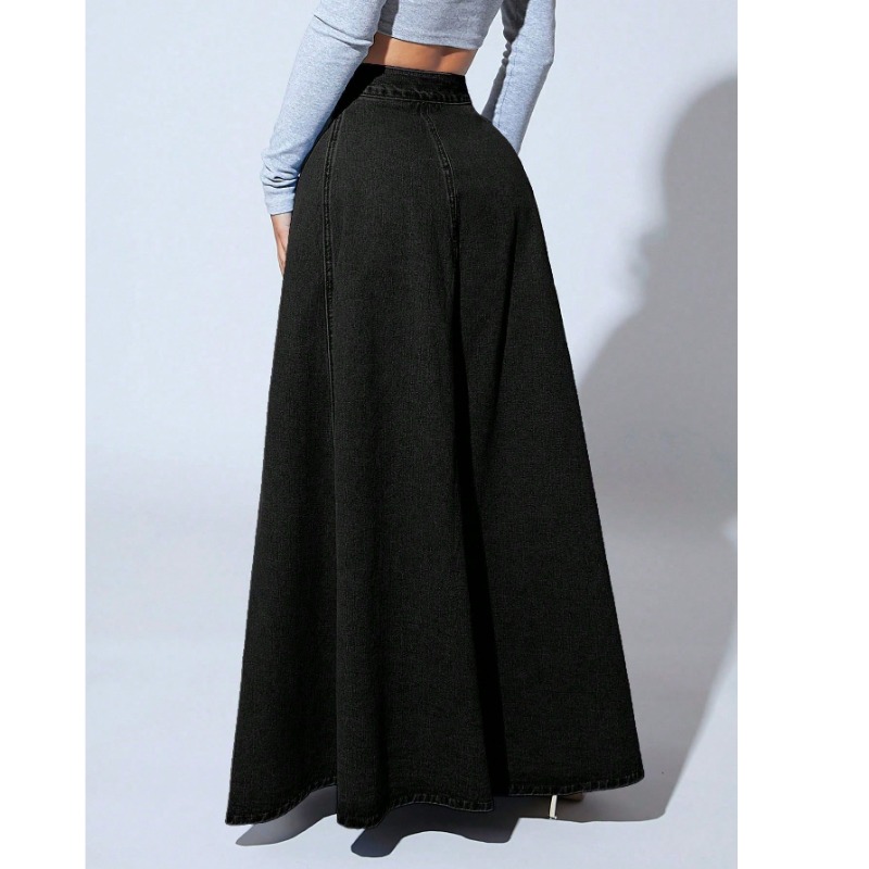 plus Size Women's Black Denim  - Vintage Fashion Plus Size 评论和价格