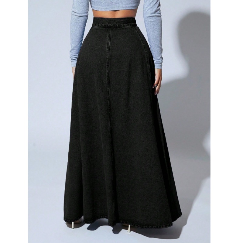 plus Size Women's Black Denim  - Vintage Fashion Plus Size 评论和价格