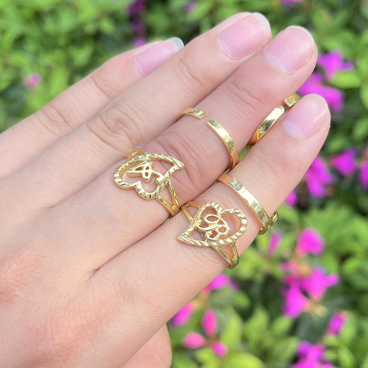 Wholesale Custom 26 Initials H - Vintage Fashion Rings For Women 评论和价格