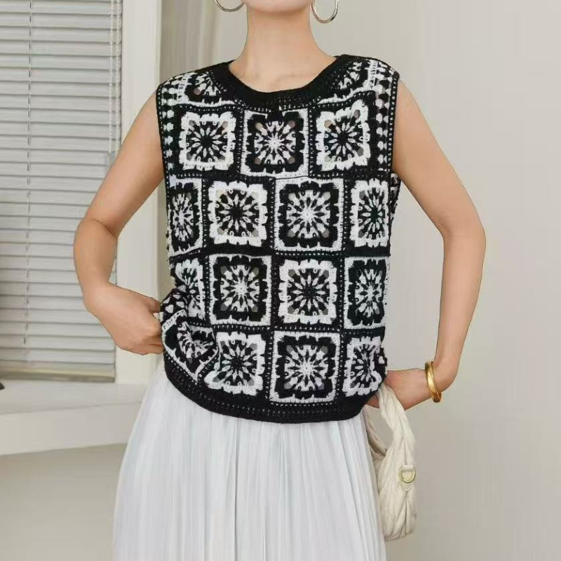 Granny Square Crochet Top Slee - Crochet Top Boho 评论和价格