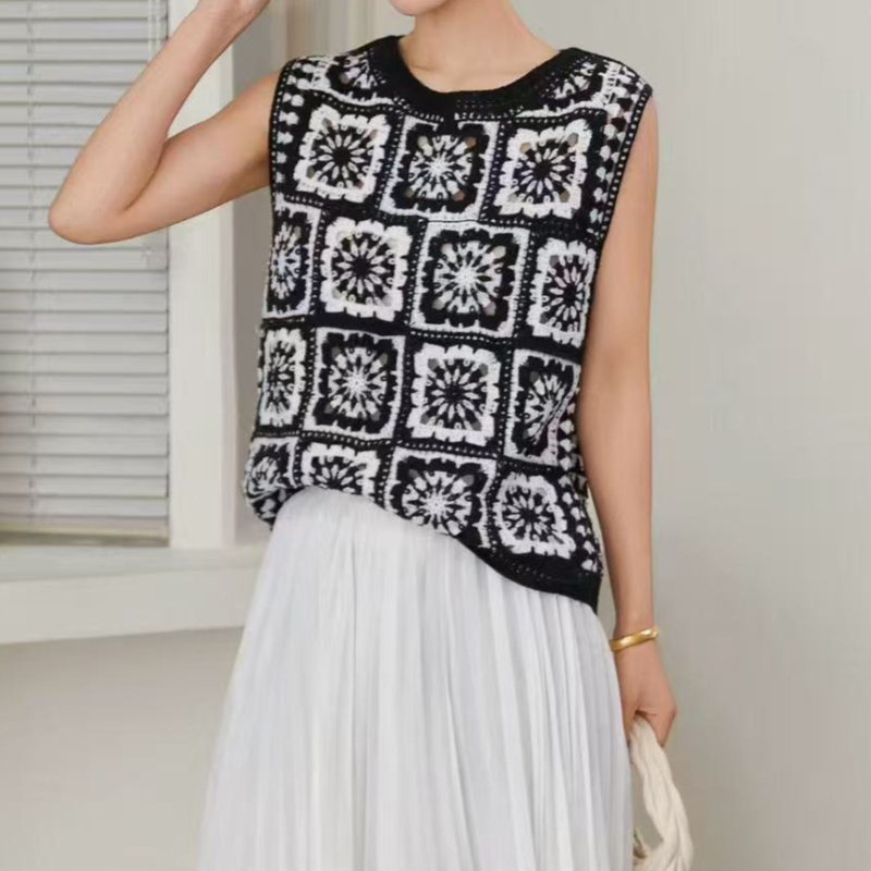 Granny Square Crochet Top Slee - Crochet Top Boho 评论和价格