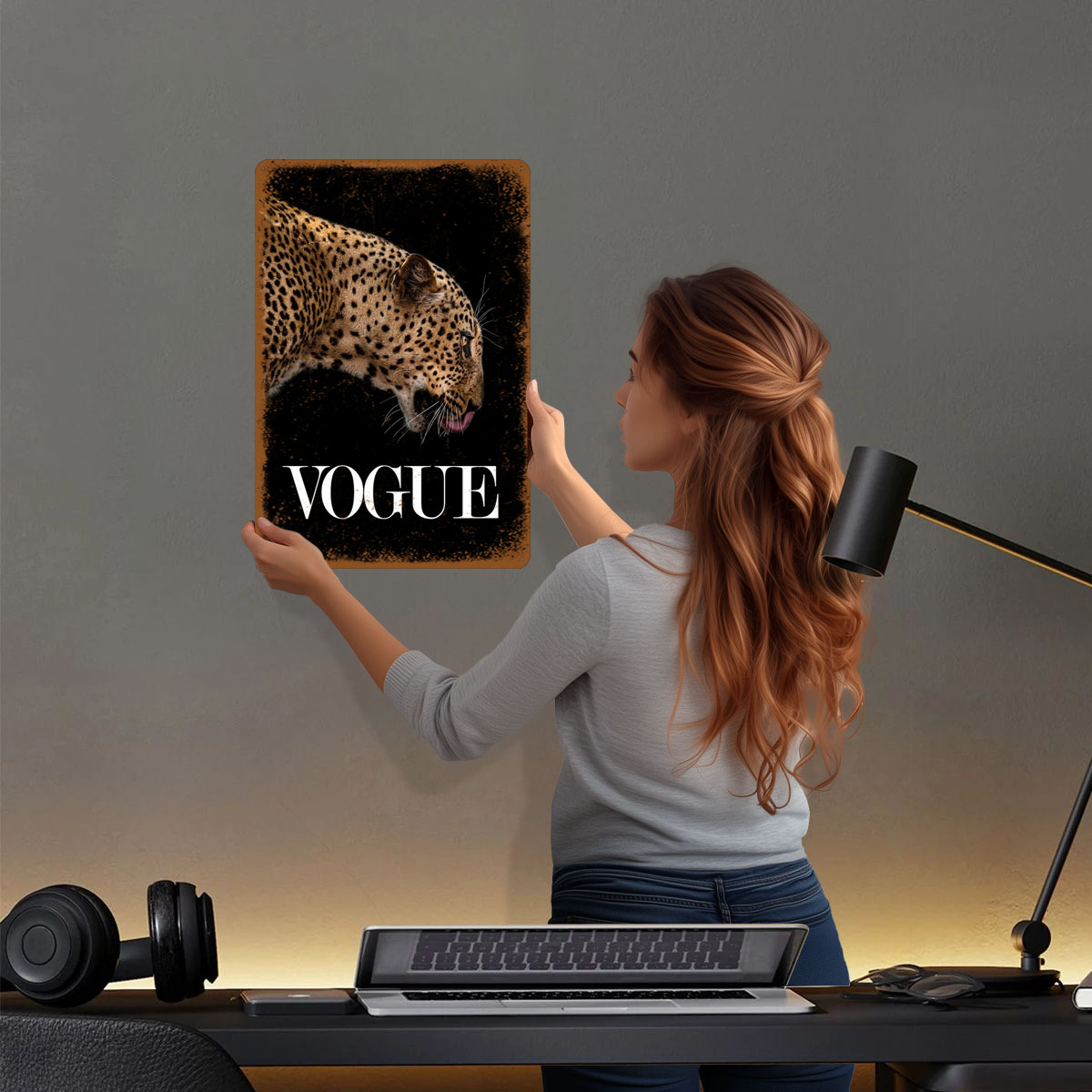 Vogue Fashion Poster Metal Sig - Vintage Fashion Vogue 评论和价格