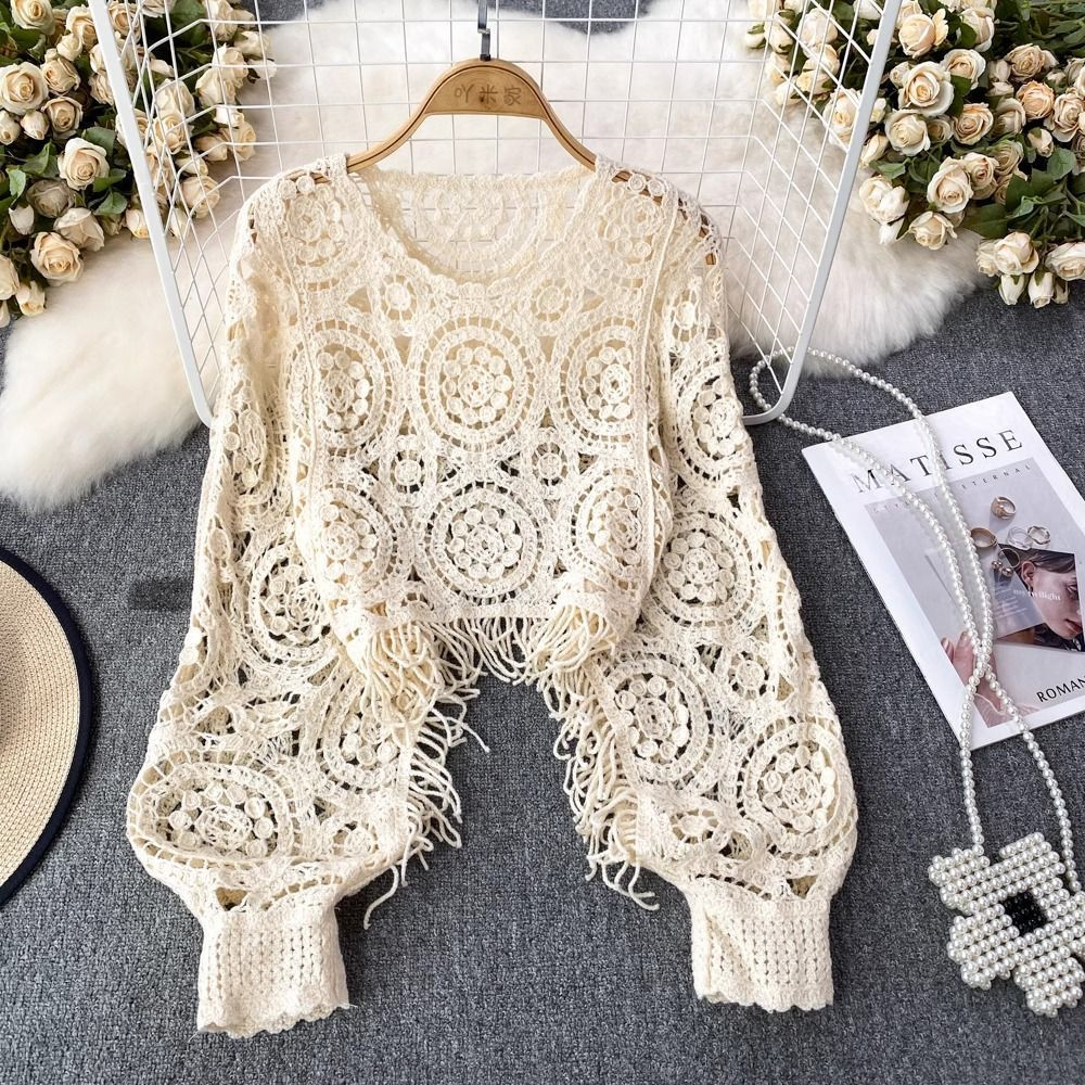 Boho Crochet Knitted Top Women - Crochet Top Boho 评论和价格