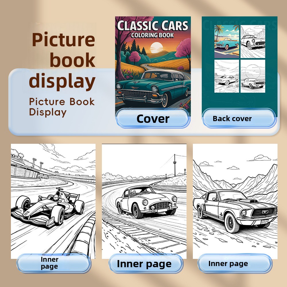 Classic Cars Coloring Book Vin - Vintage Fashion Coloring Book 评论和价格