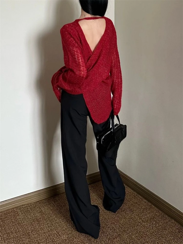 Y2K See-Through Knitted Women' - Usa Vintage Fashion 评论和价格