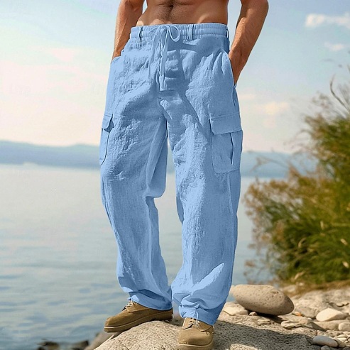 Ethnic Style Casual Cotton Lin - Retro Track Pant 评论和价格